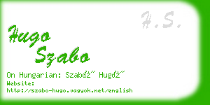 hugo szabo business card